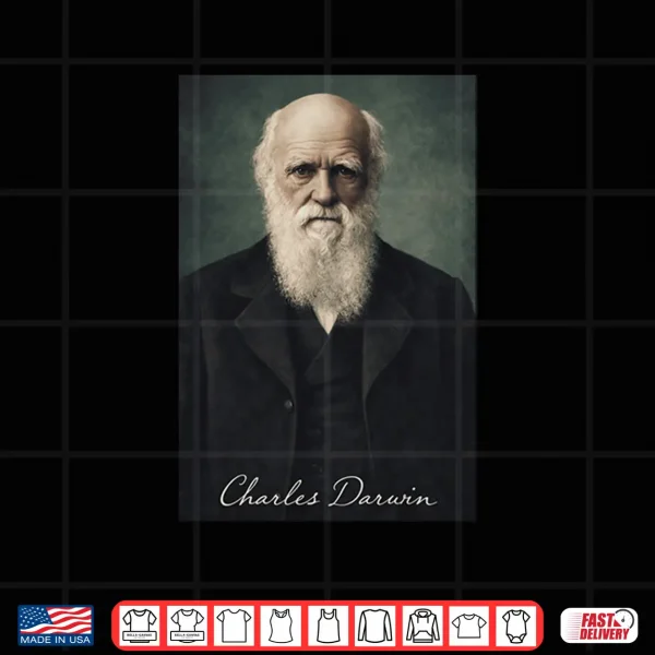 Charles Darwin Portrait Shirt 4 Design Charles Darwin Portrait Shirt