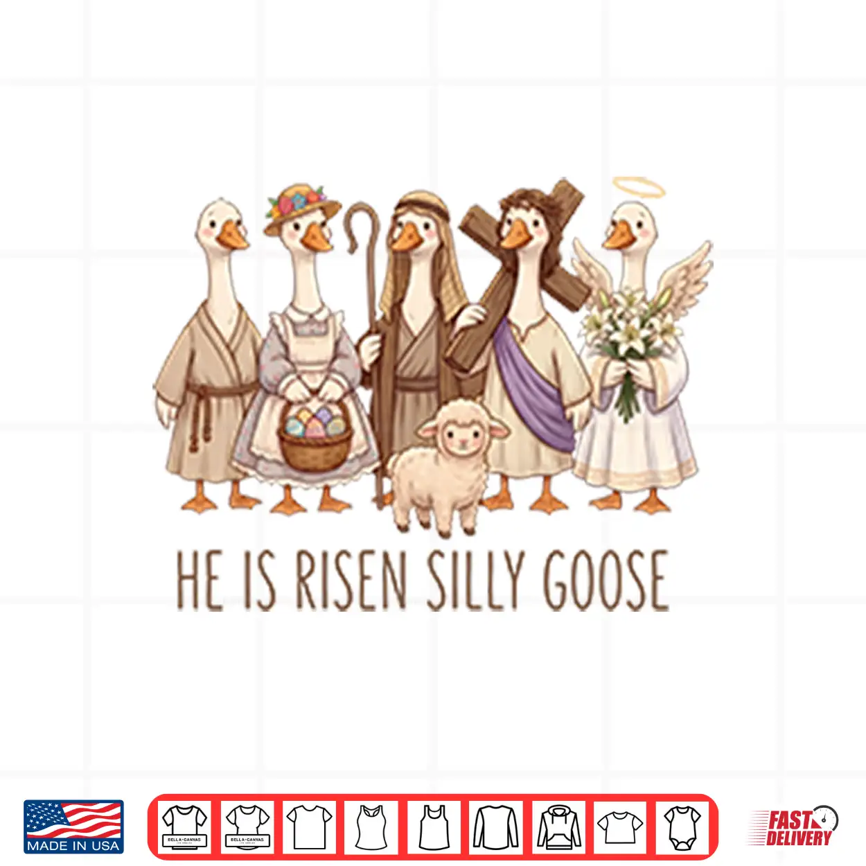 Christian Easter He Is Risen Silly Goose Shirt Christian Easter He Is Risen Silly Goose Shirt