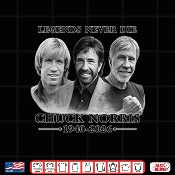 Chuck Norris Legends Never Die 1940 2026 Shirt 4 Design Chuck Norris Legends Never Die 1940 2026 Shirt