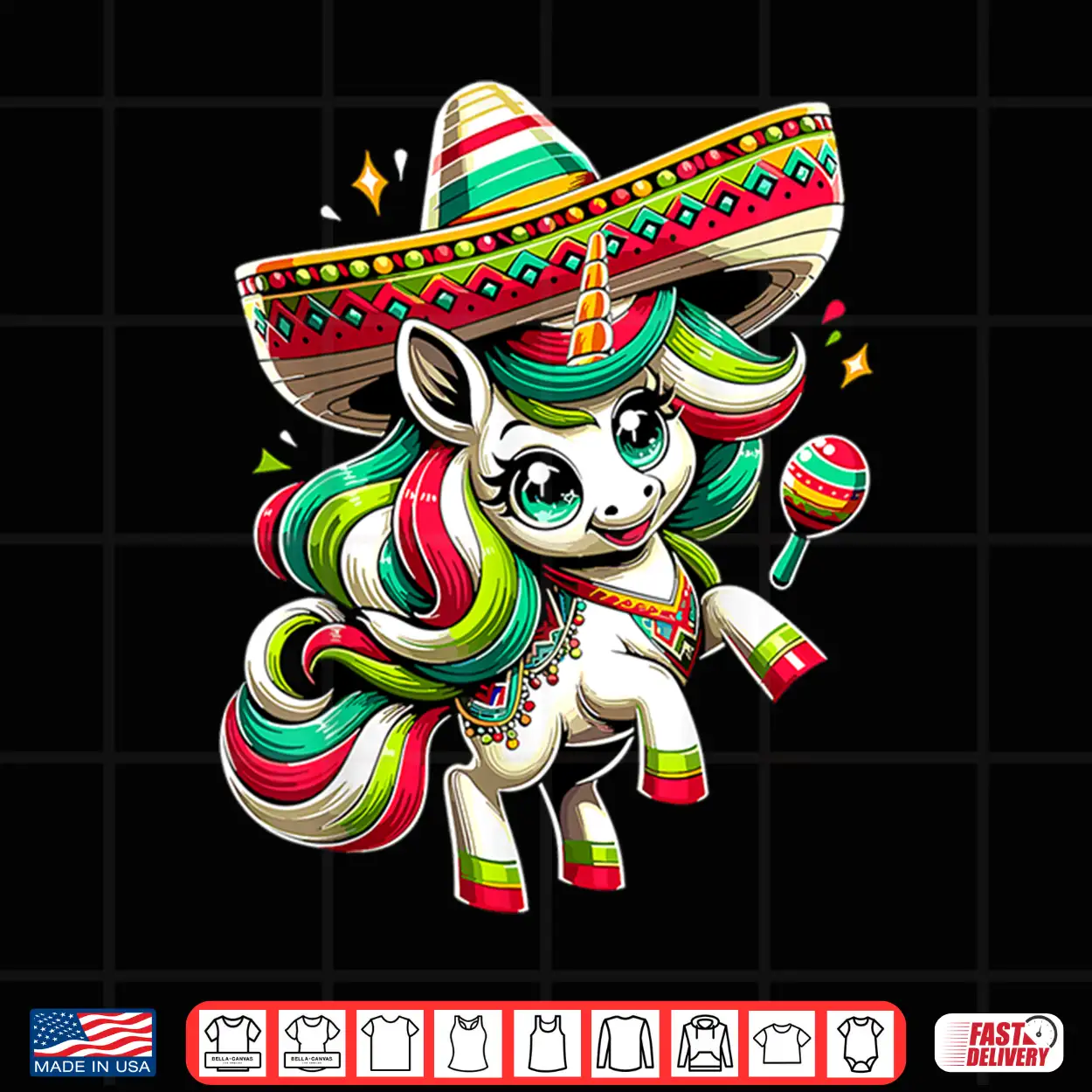Cinco De Mayo Mexican Unicorn Kids Girls Shirt Cinco De Mayo Mexican Unicorn Kids Girls Shirt