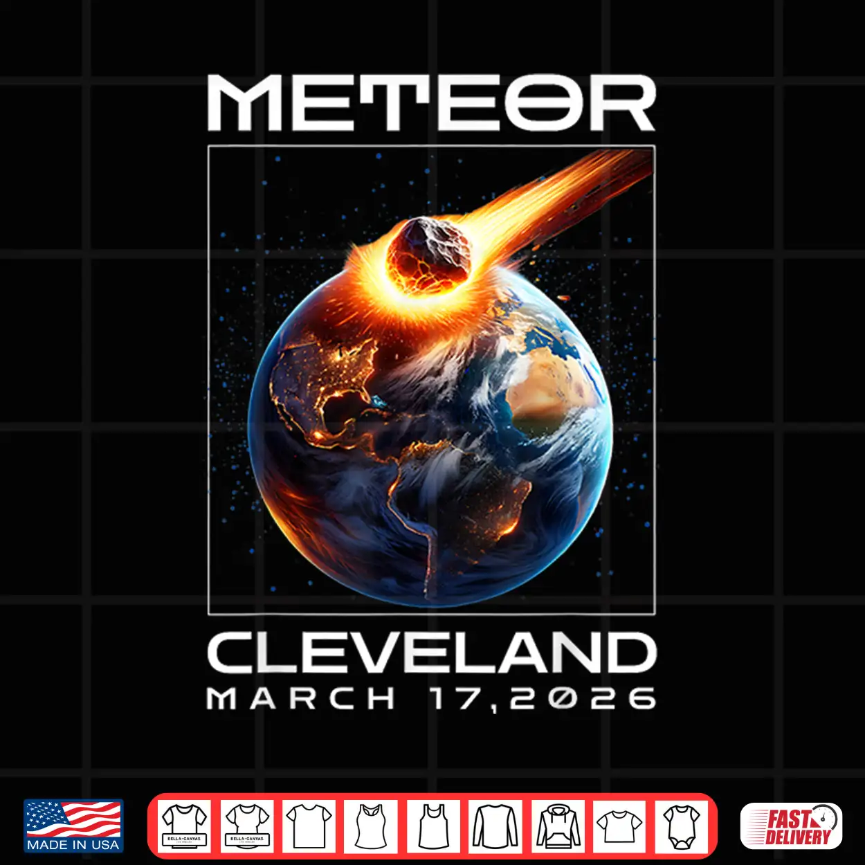 Cleveland March 17 2026 For Meteor Lovers Astronomical Shirt Cleveland March 17 2026 For Meteor Lovers Astronomical Shirt