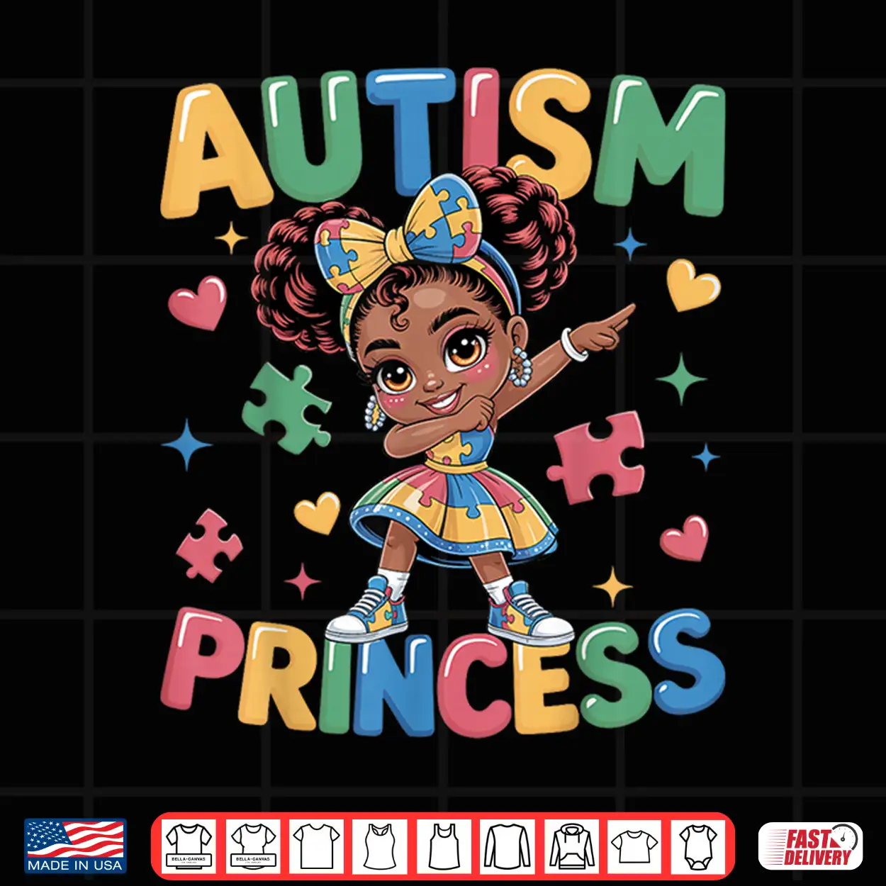 Coquette Bow Daughter Autism Princess Autism Awareness Graphic Shirt Coquette Bow Daughter Autism Princess Autism Awareness Graphic Shirt