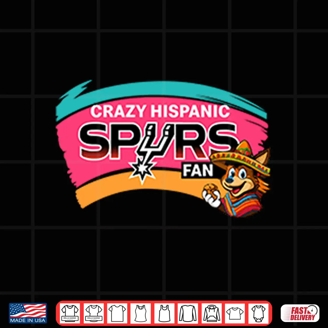 Crazy Hispanic Spurs Fan Shirt Crazy Hispanic Spurs Fan Shirt