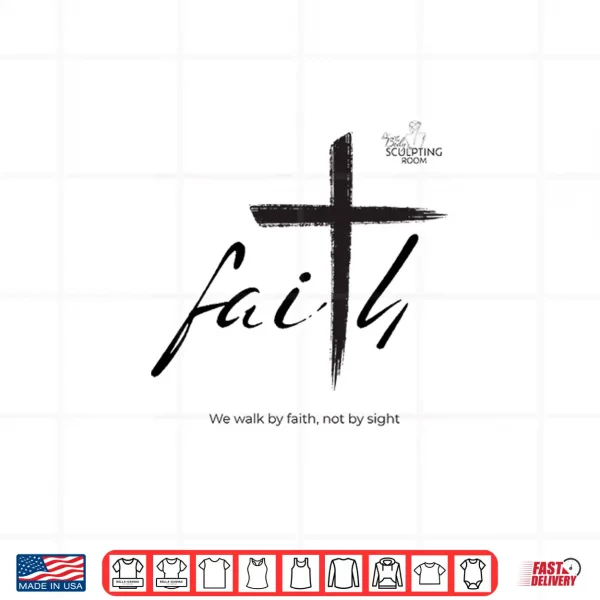 Design Cross Christian Walk by Faith Premium Tri Blend Shirt