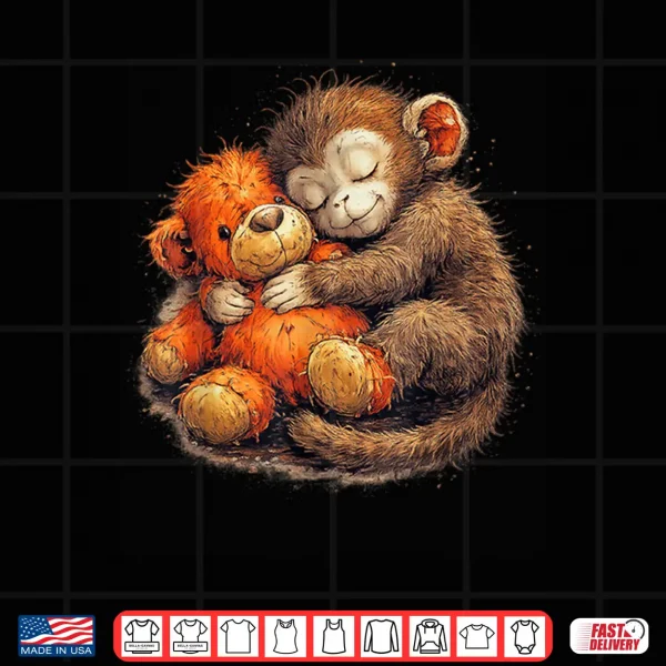 Design Cute Baby Monkey Punch Team Punch Shirt