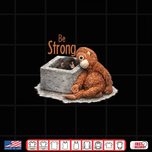 Design Cute Baby Monkey Punch with his Orangutan Stuffed Toy Shirt