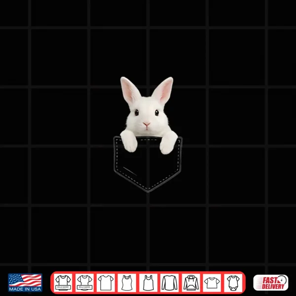 Design Cute Bunny Pocket Rabbit Easter Men Women Boys Girls Kids Shirt