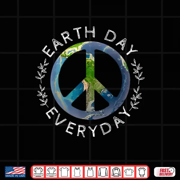 Design Cute Earth Day Peace Nature Lover Funny Save The Planet Shirt