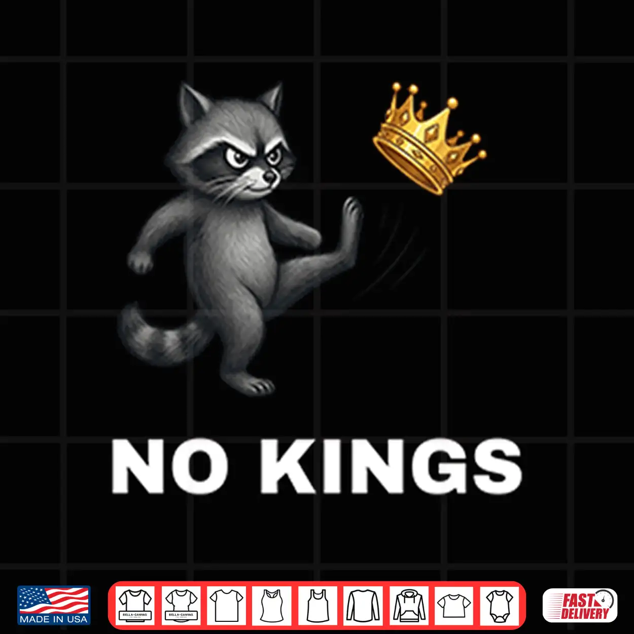 Cute Raccoon No Kings In America Shirt Cute Raccoon No Kings In America Shirt