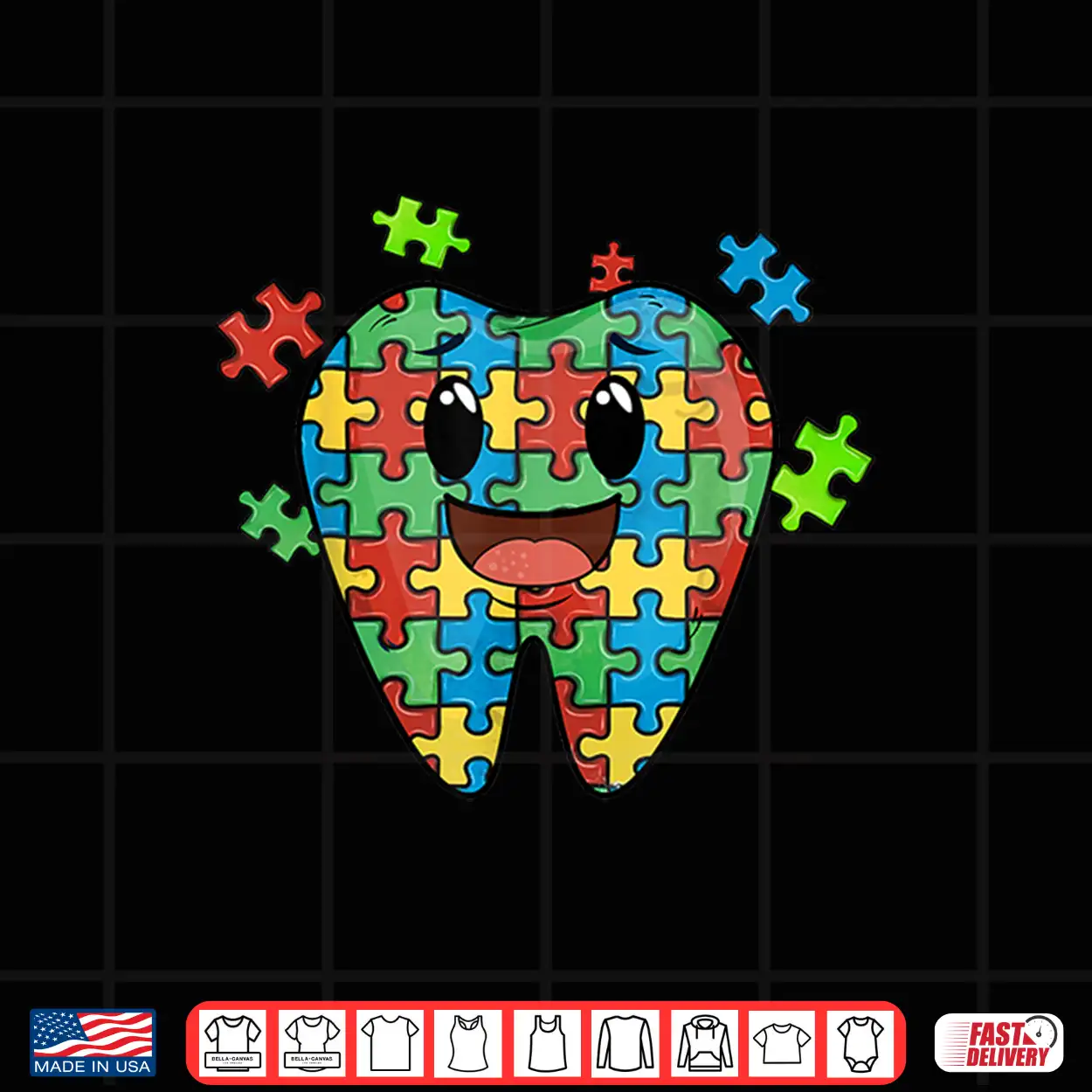 Cute Tooth Puzzle Dental Assistant Dentist Autism Awareness Shirt Cute Tooth Puzzle Dental Assistant Dentist Autism Awareness Shirt