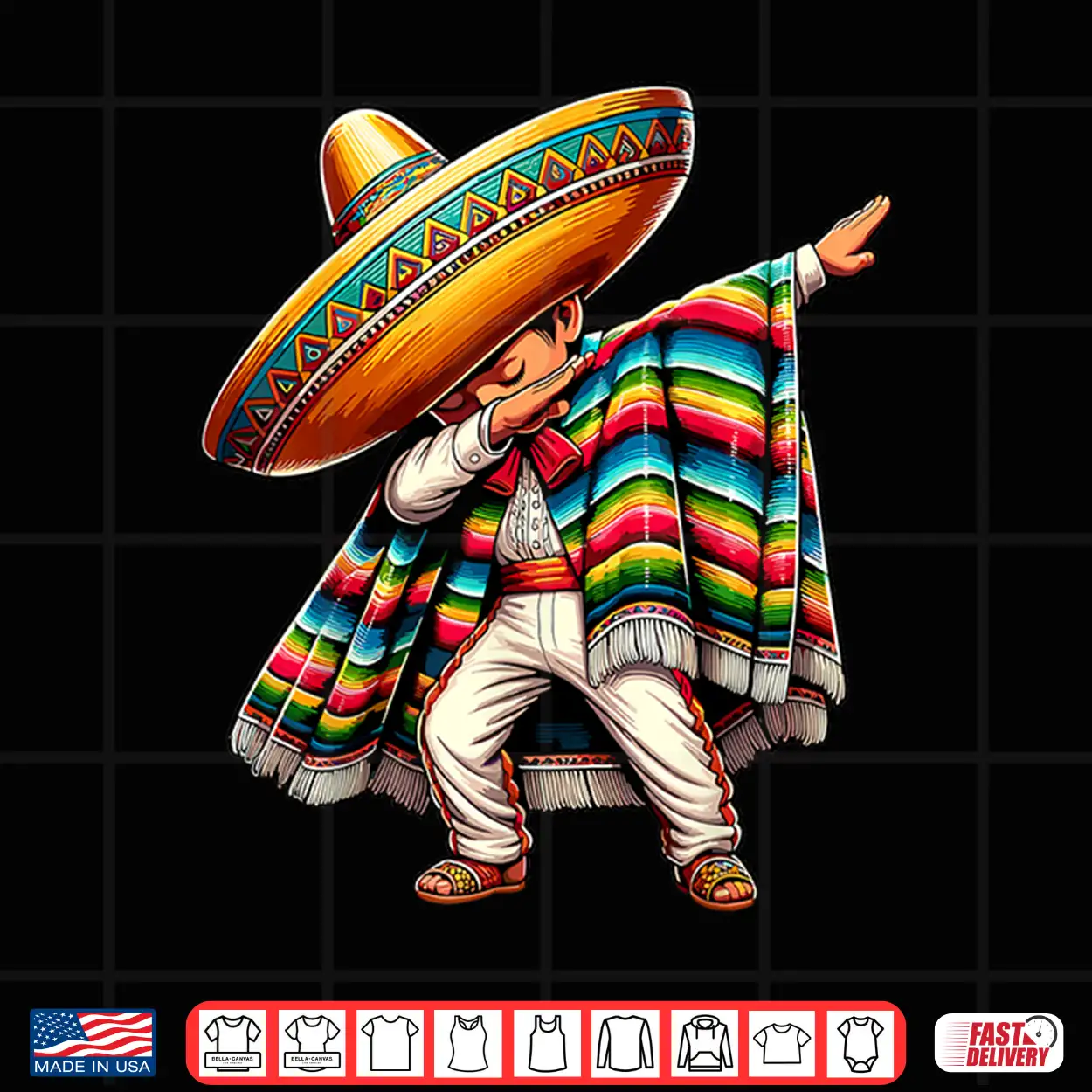 Dabbing Boys Mexican Poncho Cinco De Mayo Shirt Dabbing Boys Mexican Poncho Cinco De Mayo Shirt