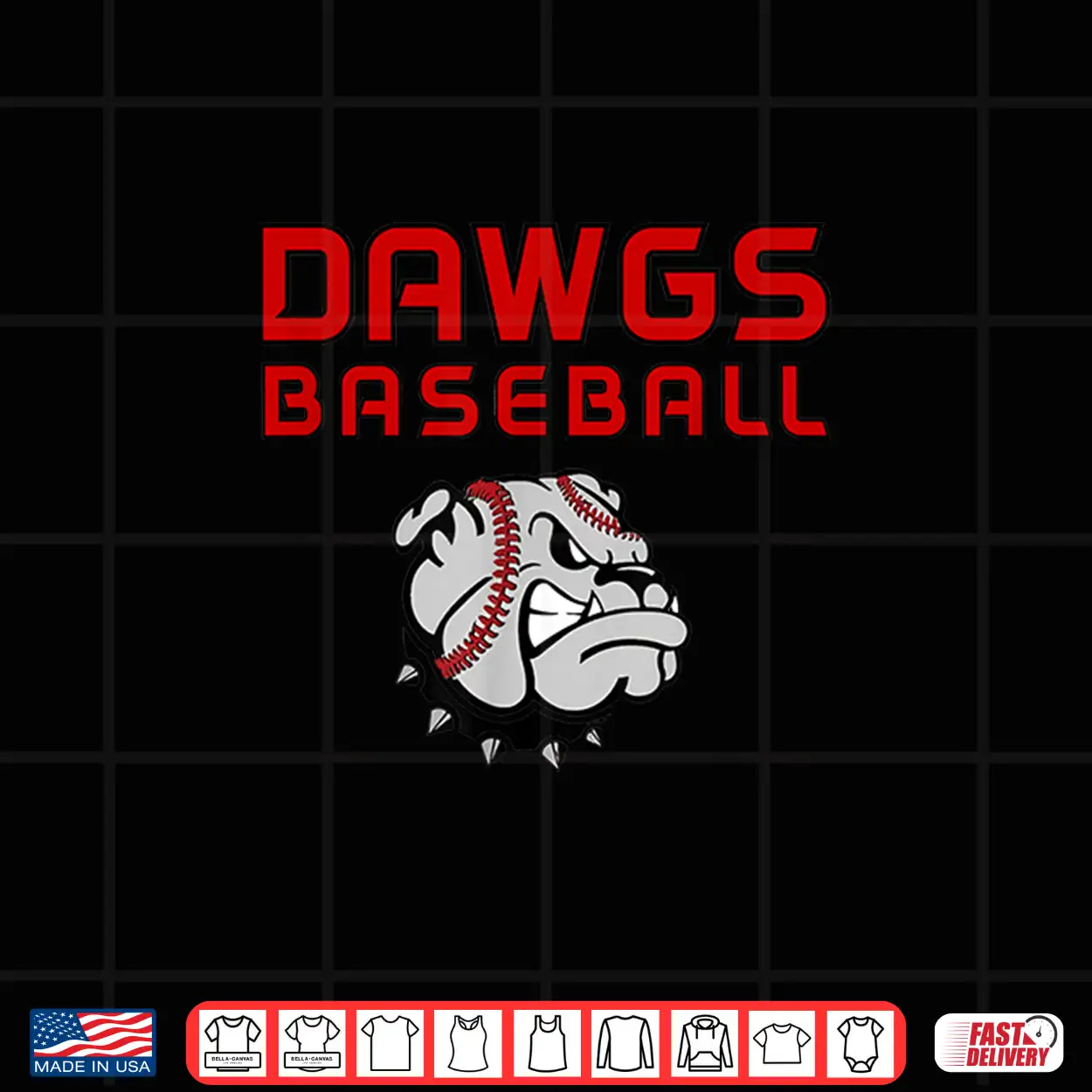 Dawgs Baseball Red Shirt Dawgs Baseball Red Shirt