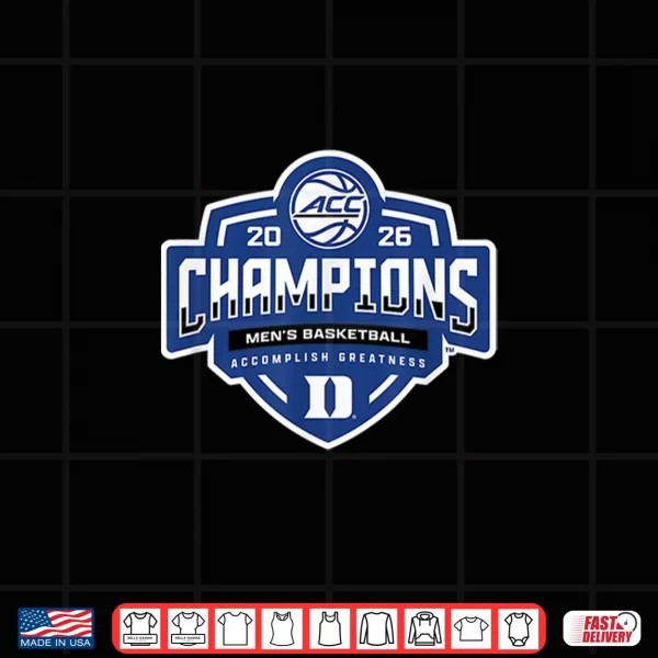 Duke Blue Devils Men'S Basketball Acc Champs 2026 Black Shirt 4 Design Duke Blue Devils Mens Basketball Acc Champs 2026 Black Shirt