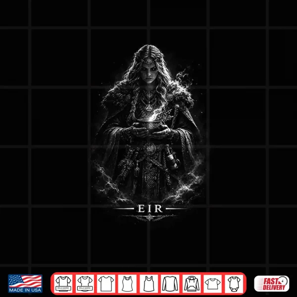 Design Eir Norse Female Goddess Viking Healer Mythology Magic Shirt