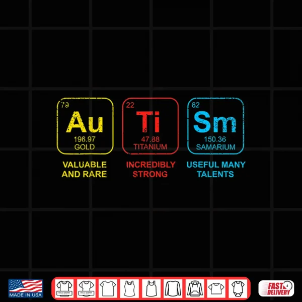 Elements Periodic Table Autism Asd Awareness Professional Shirt 4 Design Elements Periodic Table Autism ASD Awareness Professional Shirt