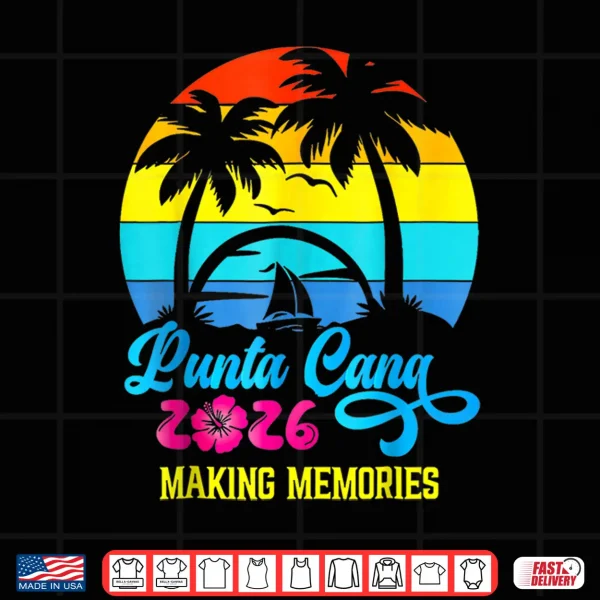 Design Family Vacation 2026 Dominican Republic Punta Cana Vacation Shirt