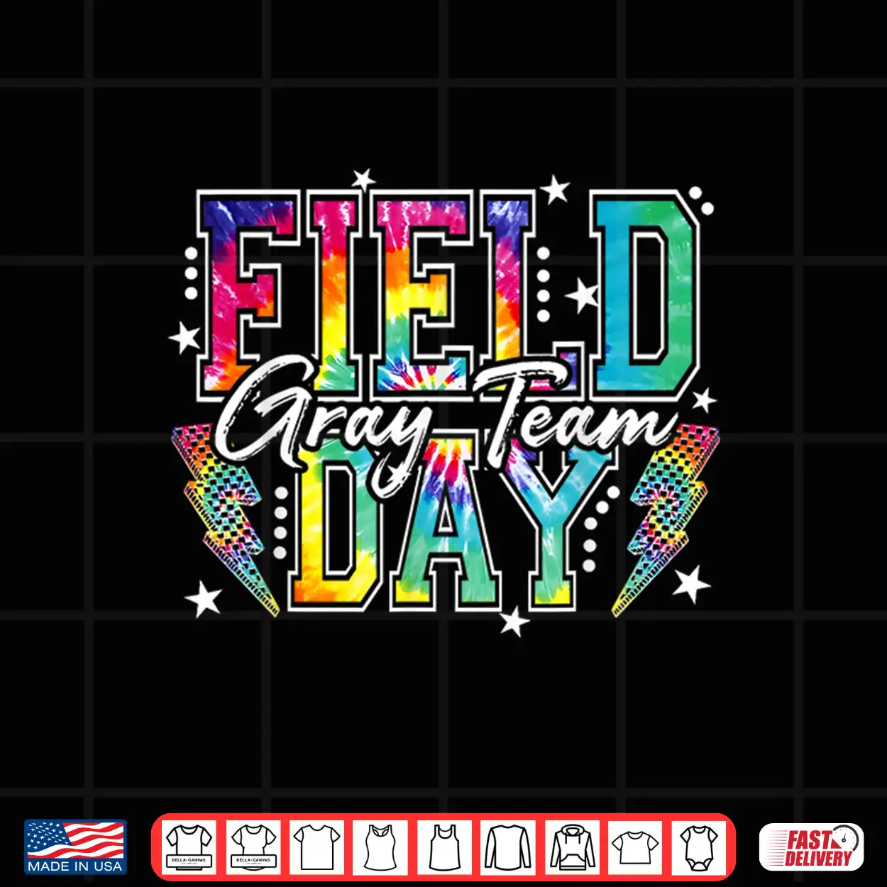 Field Day Gray Team Tie Dye School Field Trip 2026 Shirt Field Day Gray Team Tie Dye School Field Trip 2026 Shirt
