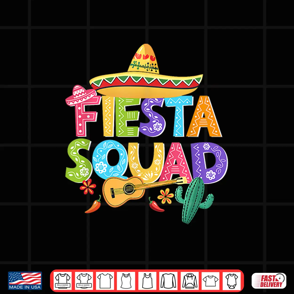 Fiesta Squad Cinco De Mayo Matching Family Mexican Party Shirt Fiesta Squad Cinco De Mayo Matching Family Mexican Party Shirt
