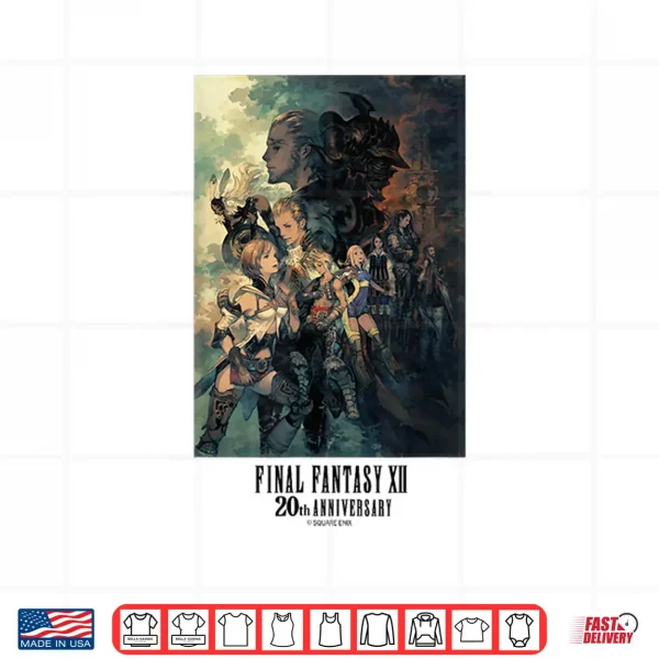 Design Final Fantasy Annivasary Collection FFXII TZA Package Art 2 Shirt