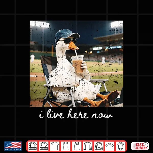 Funny Goose Ballfield Baseball Field I Live Here Now Shirt 4 Design Funny Goose Ballfield Baseball Field I Live Here Now Shirt