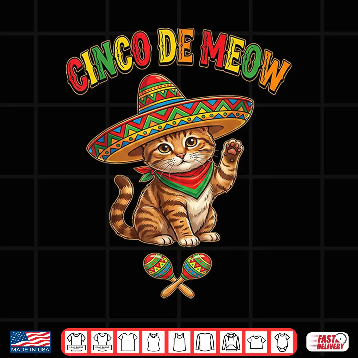 Funny Sombrero Cinco De Meow Kitten Fiesta Cute Cat Mexican Shirt Funny Sombrero Cinco De Meow Kitten Fiesta Cute Cat Mexican Shirt