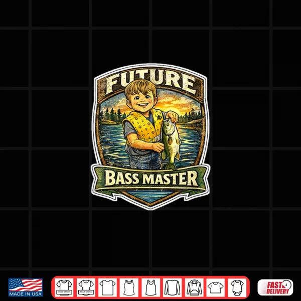 Design Future Bass Master Kid Fisherman Shirt