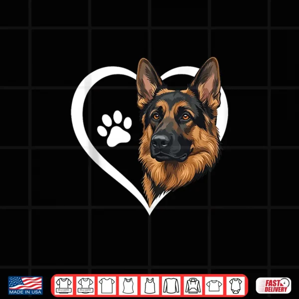 German Shepherd Heart Shirt 4 Design German Shepherd Heart Shirt