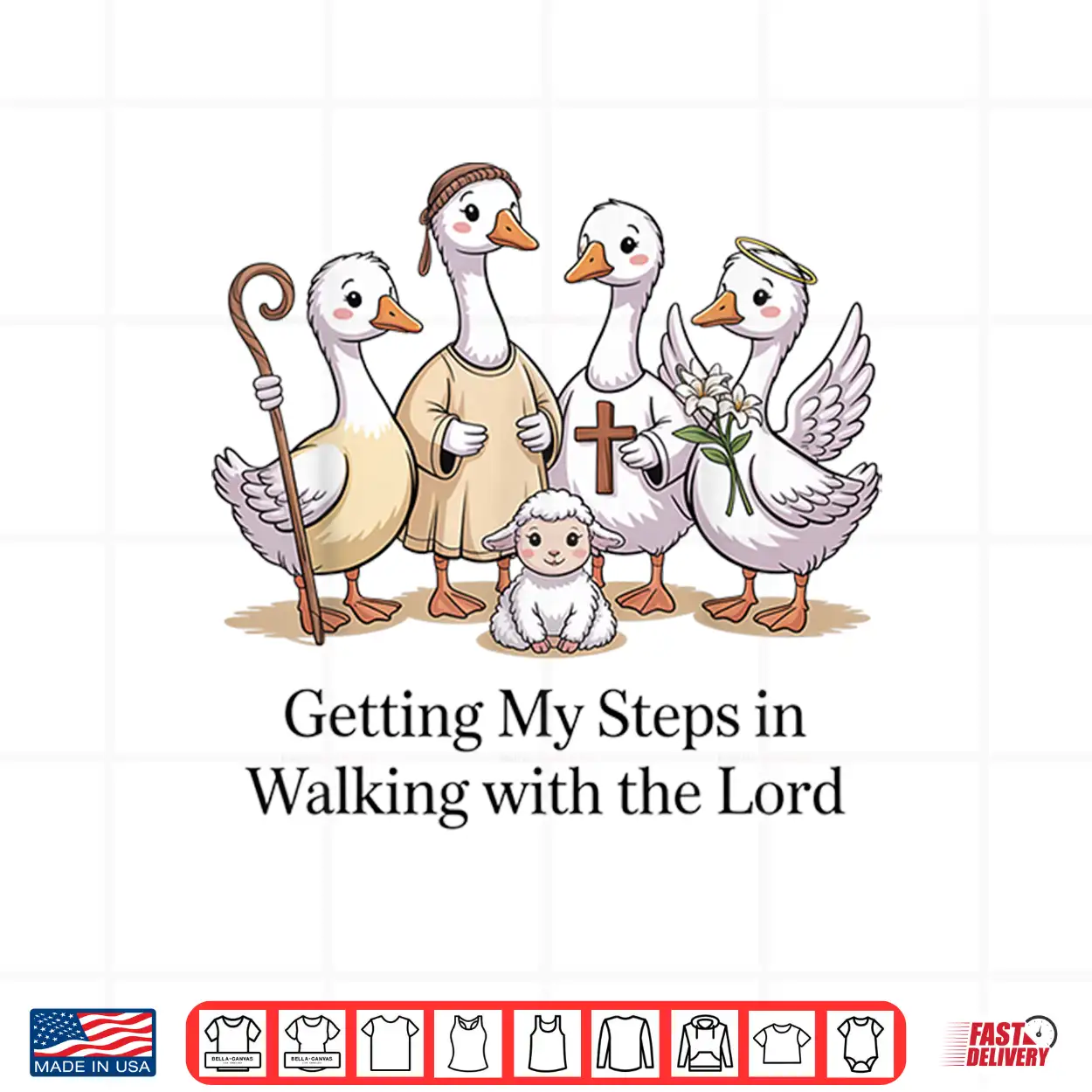 Getting My Steps In Walking With The Lord Christian Goose Shirt Getting My Steps In Walking With The Lord Christian Goose Shirt