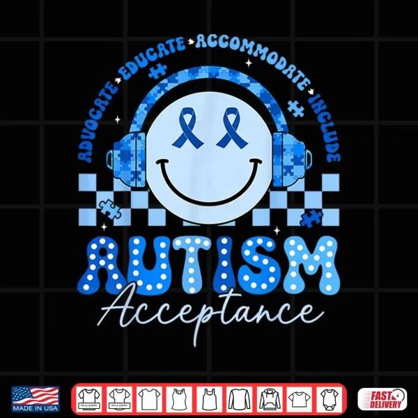 Design Groovy Acceptance Autism Awareness Professional Teacher Shirt
