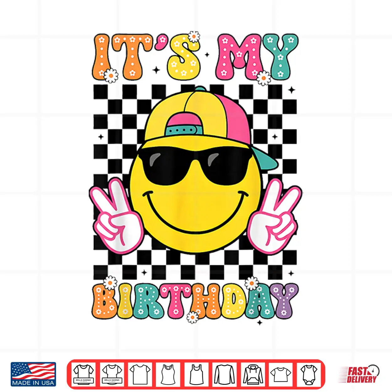Groovy It’S My Birthday Girls Women Teens Kid Bday Flower Shirt Groovy It’S My Birthday Girls Women Teens Kid Bday Flower Shirt