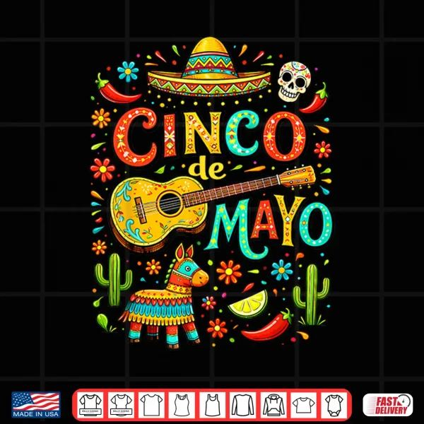 Design Happy Cinco de Mayo Fiesta Mexican Party Men Women Kids Shirt