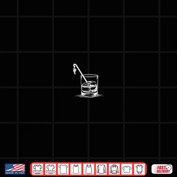 Design Heres to It Whisky Glass with Whistle Swizzle Stick Toast Shirt