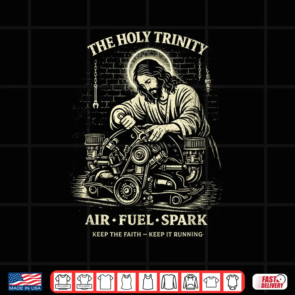 Holy Trinity Air Fuel Spark Keep The Faith Keep It Running Shirt Holy Trinity Air Fuel Spark Keep The Faith Keep It Running Shirt