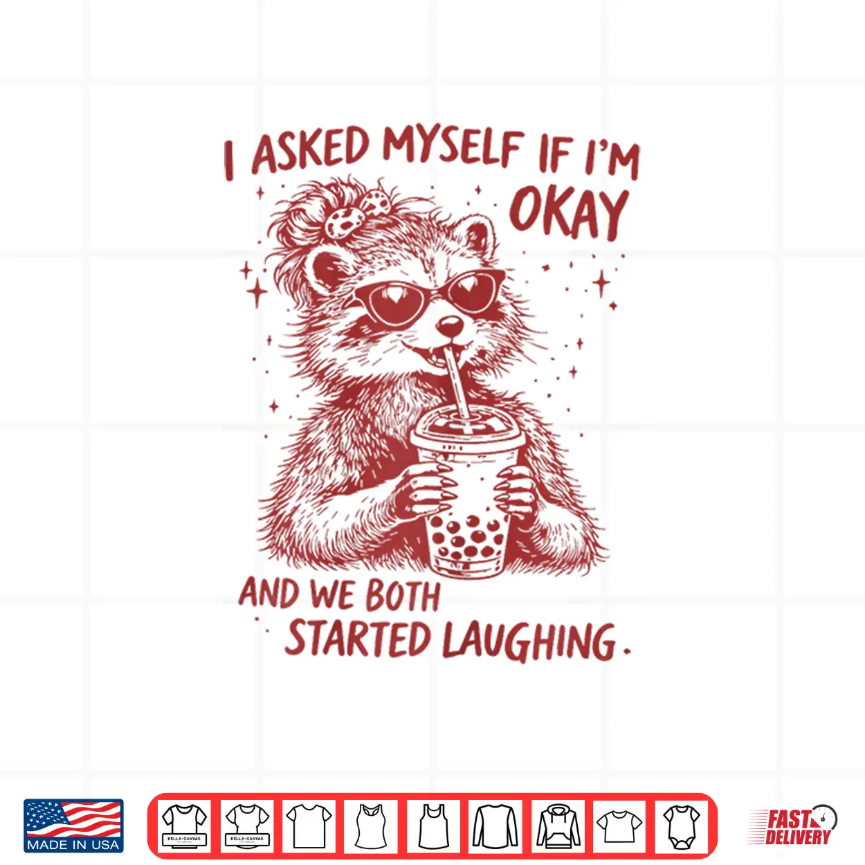 I Asked Myself If Im Okay Funny Raccoon Meme Shirt I Asked Myself If Im Okay Funny Raccoon Meme Shirt