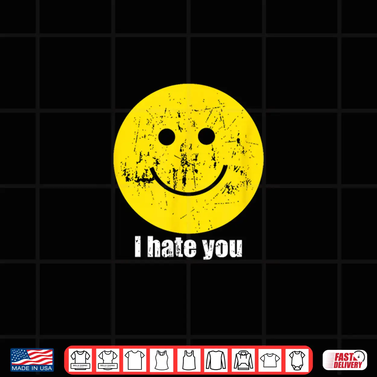 I Hate You Smiling Face Shirt I Hate You Smiling Face Shirt