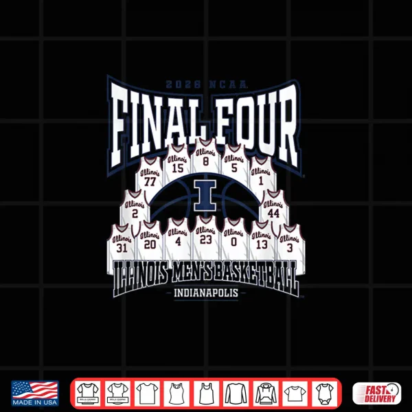 Design Illinois Mens Basketball Final Four Jersey Madness Shirt