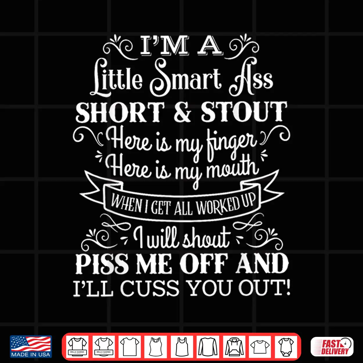 I’M A Little Smart Ass Short And Stout Funny Teapot Shirt I’M A Little Smart Ass Short And Stout Funny Teapot Shirt