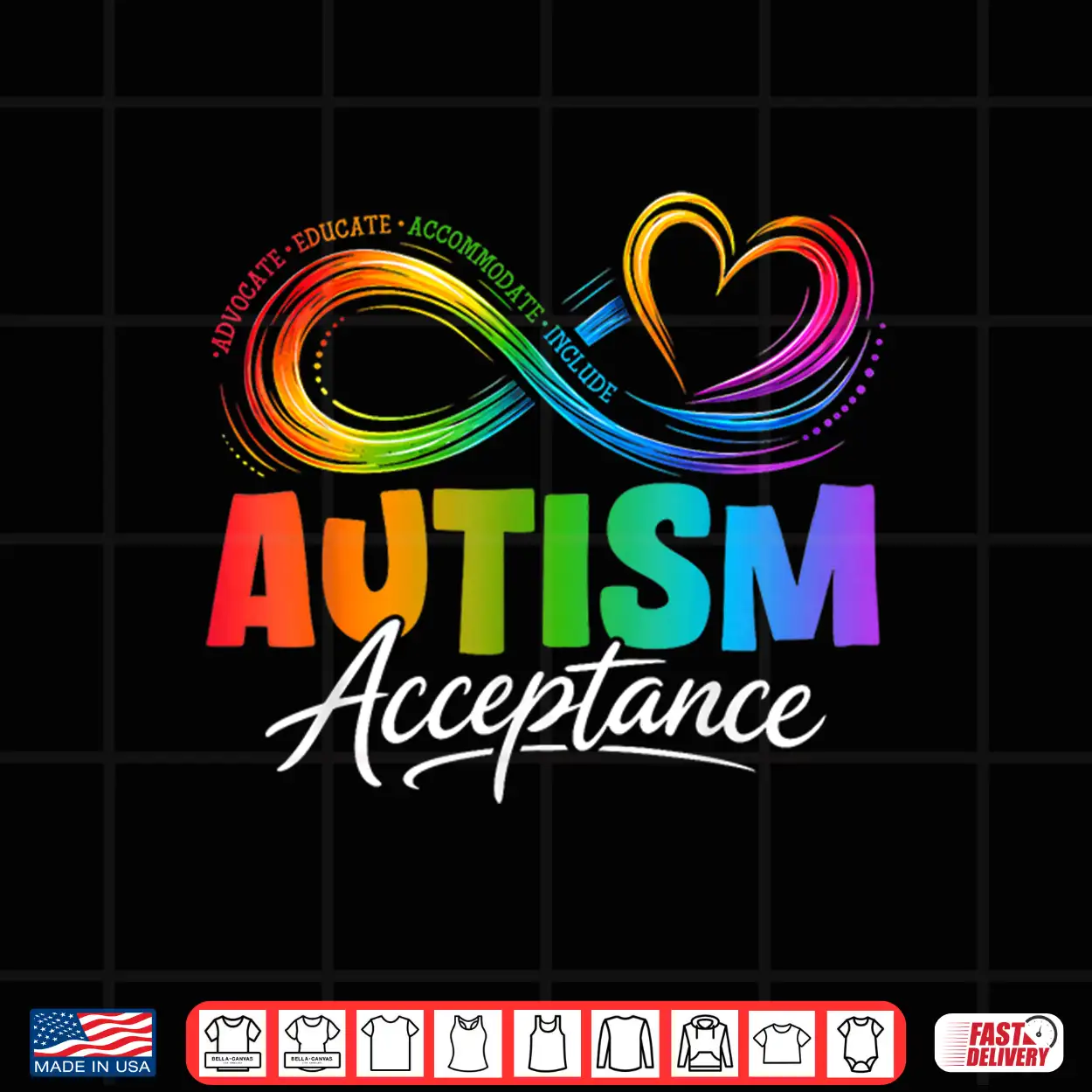 Infinity Symbol Advocate Educate Autism Awareness Professional Shirt Infinity Symbol Advocate Educate Autism Awareness Professional Shirt