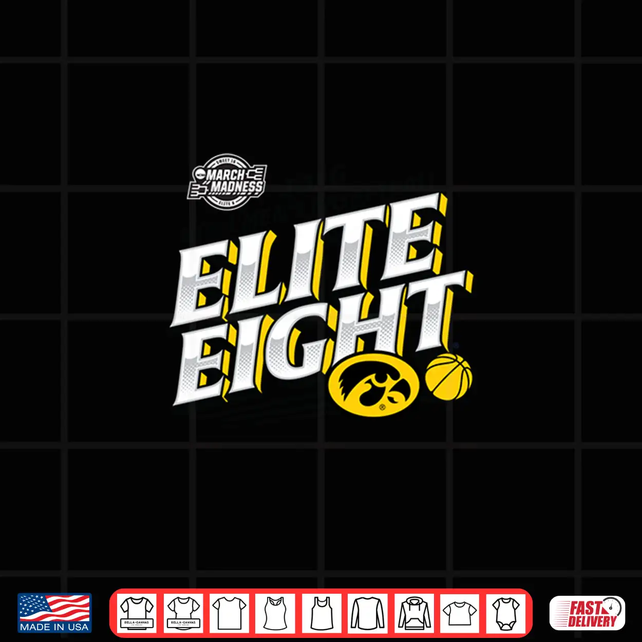 Iowa Men’S Basketball Elite Eight March Madness Classic Shirt Iowa Men’S Basketball Elite Eight March Madness Classic Shirt