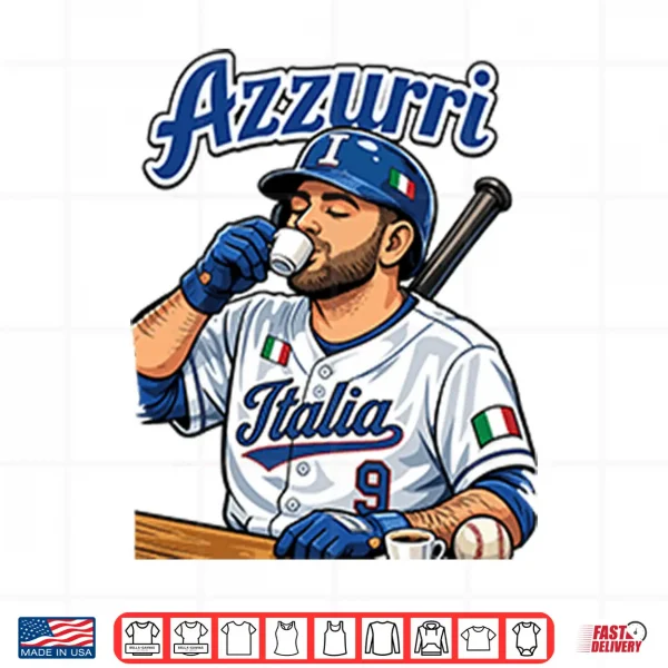 Design Italia WBC Baseball Azzurri Vinnie Pasquantino Shirt