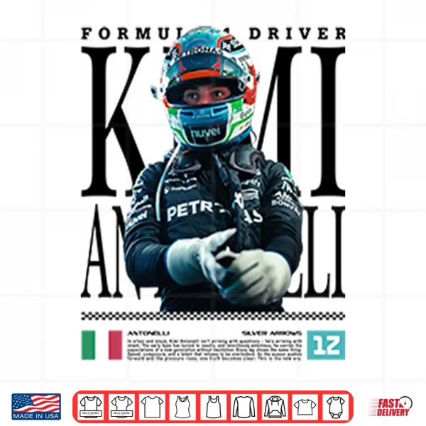 Kimi Antonelli F1 Racing Shirt 4 Design Kimi Antonelli F1 Racing Shirt