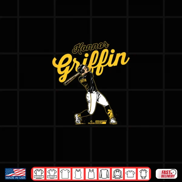 Design Konnor Griffin Slugger Swing Pittsburgh Baseball Shirt