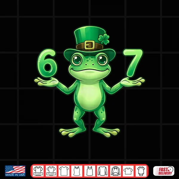 Design Leprechaun Frog 6 7 St Patricks Day 67 Meme Boys Kids Youth Shirt