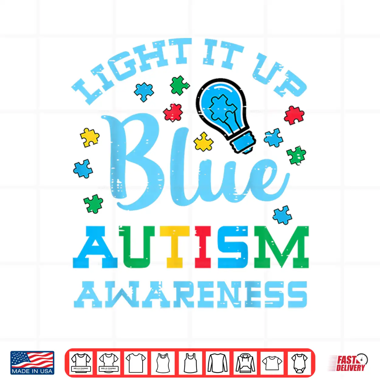 Light It Up Blue Autism Awareness Asd Support Professional Shirt Light It Up Blue Autism Awareness Asd Support Professional Shirt