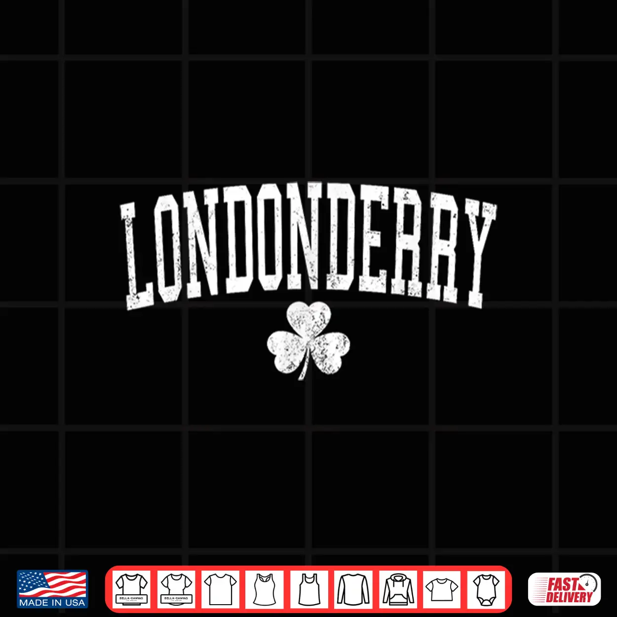 Londonderry Ireland St Patricks Day Distressed Shamrock Shirt Londonderry Ireland St Patricks Day Distressed Shamrock Shirt