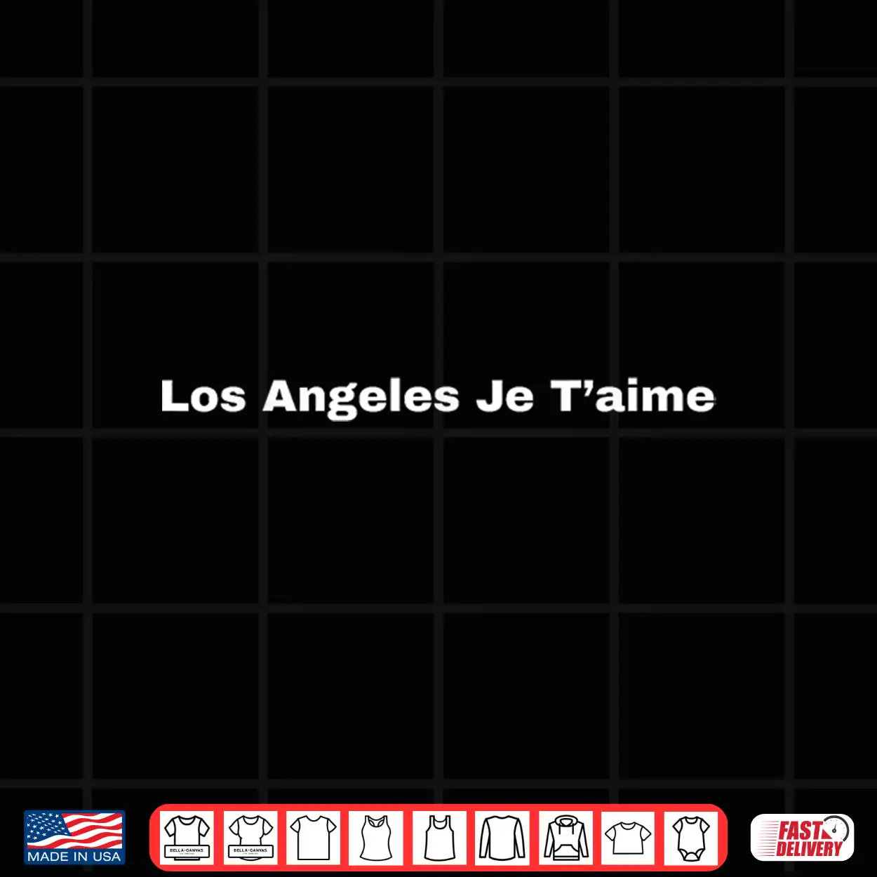 Los Angeles Je Taime Professional Minimalist Modern Shirt Los Angeles Je Taime Professional Minimalist Modern Shirt