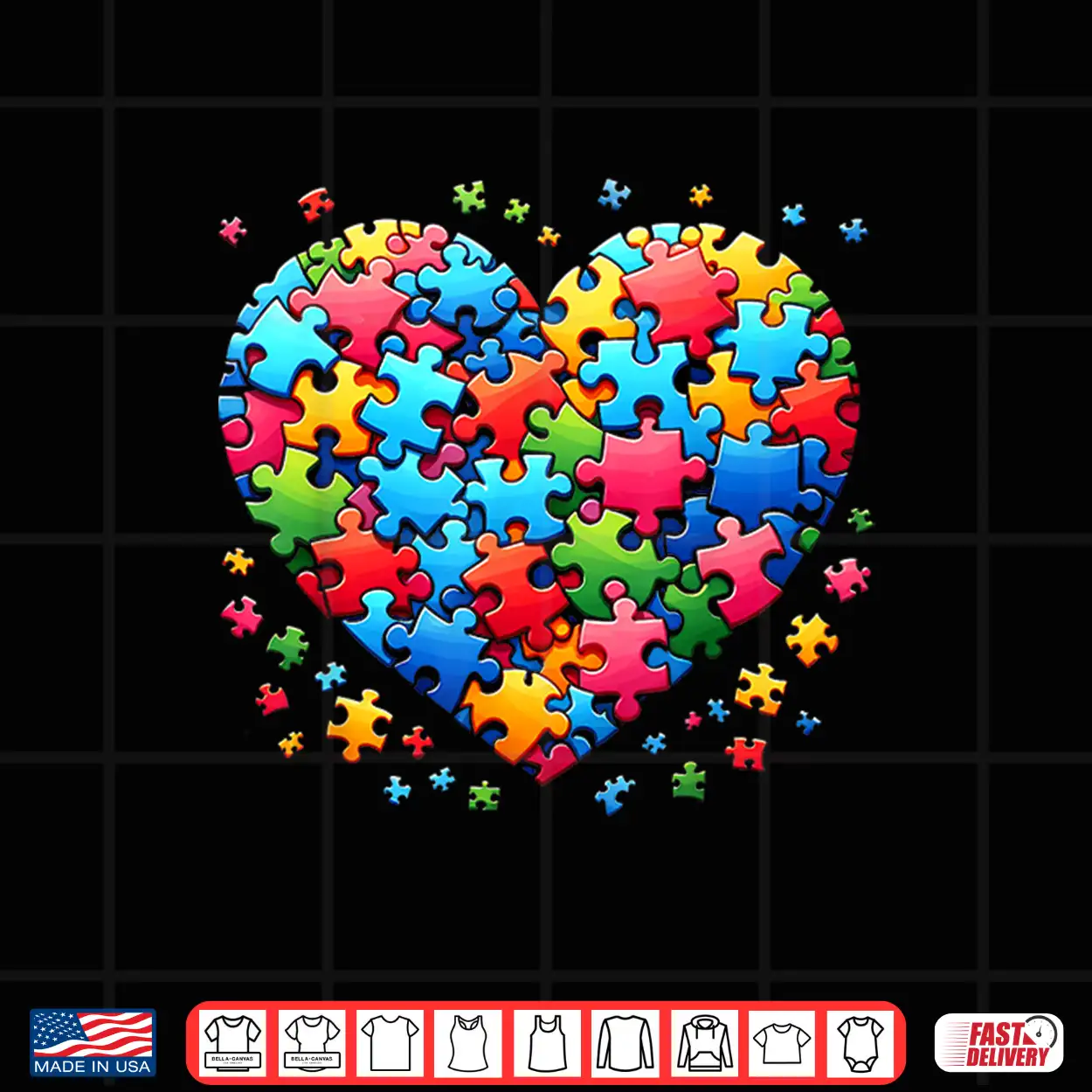 Love Support Heart Puzzle Autism Awareness Professional Shirt Love Support Heart Puzzle Autism Awareness Professional Shirt