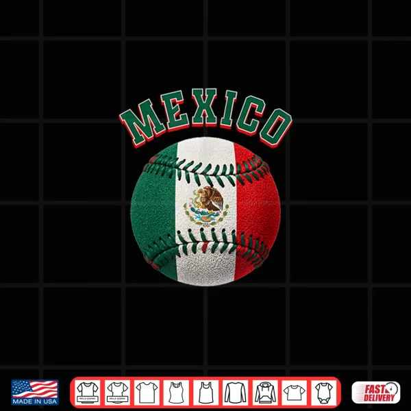 Design MEX Mexican Flag Beisbol Team Gear Mexico Baseball Player MX Shirt