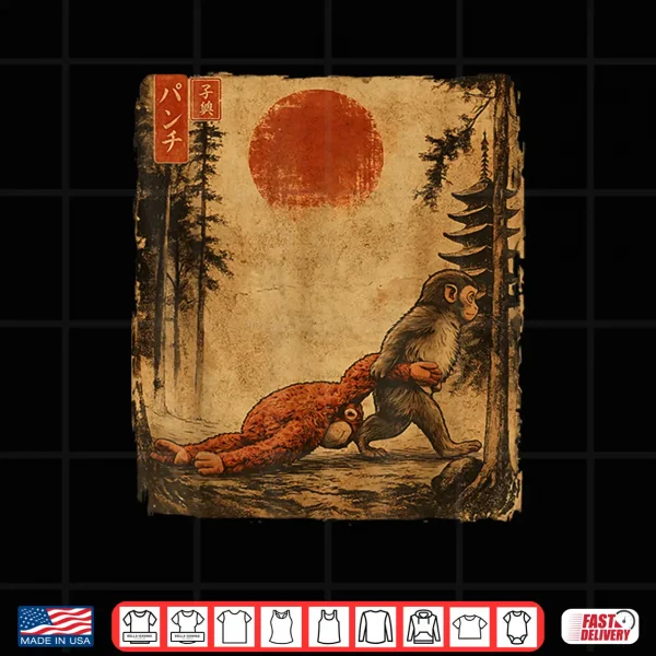 Macaque Ukiyo E Art Shirt 4 Design Macaque Ukiyo e Art Shirt