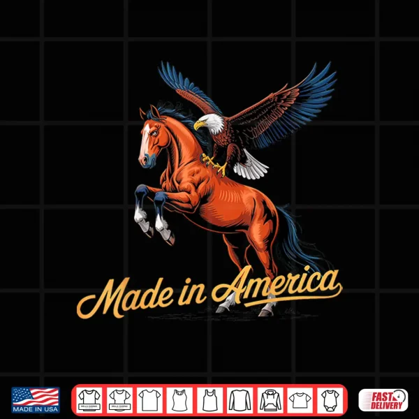 Design Made in America Western Horse Eagle Shirt
